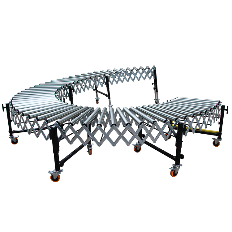 Liangzo Flexible Stainless Steel Conveyor Unpowered Retractable Roller Conveyor for Unloading