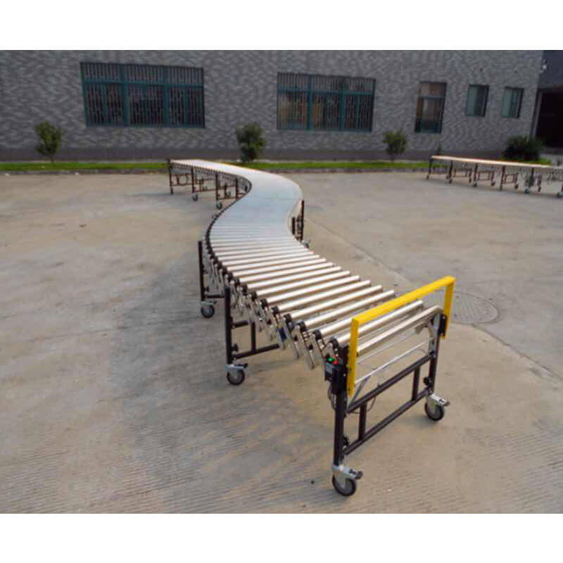 Guangzhou Factory Portable Expandable Telescopic Flexible Roller Conveyor Used for Transfer Boxes