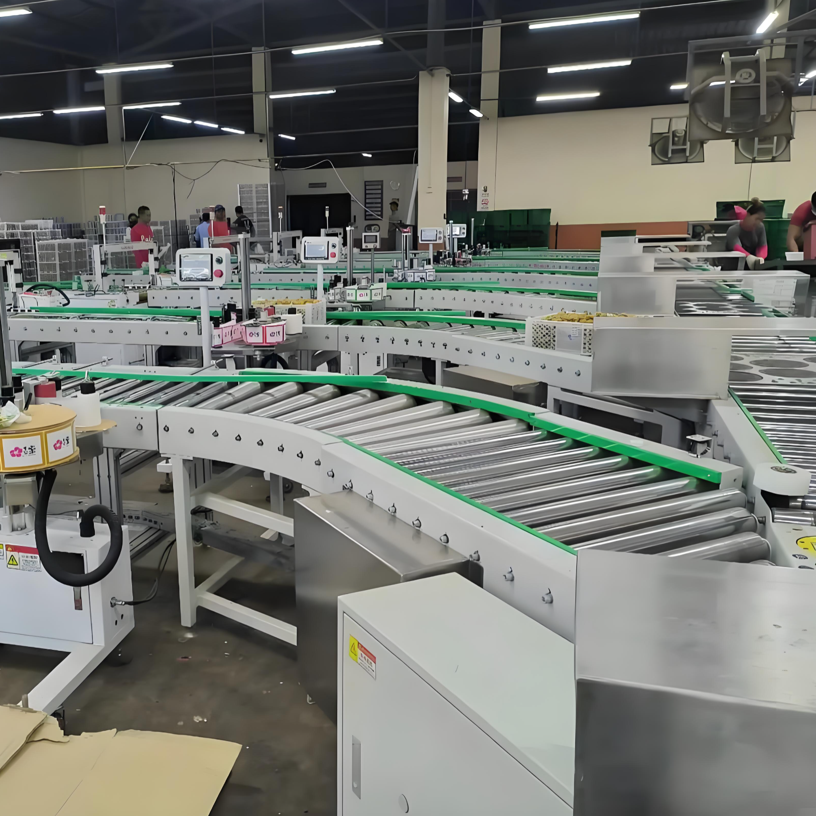 Flexible Modular Roller Conveyor System for Automated Industrial Production
