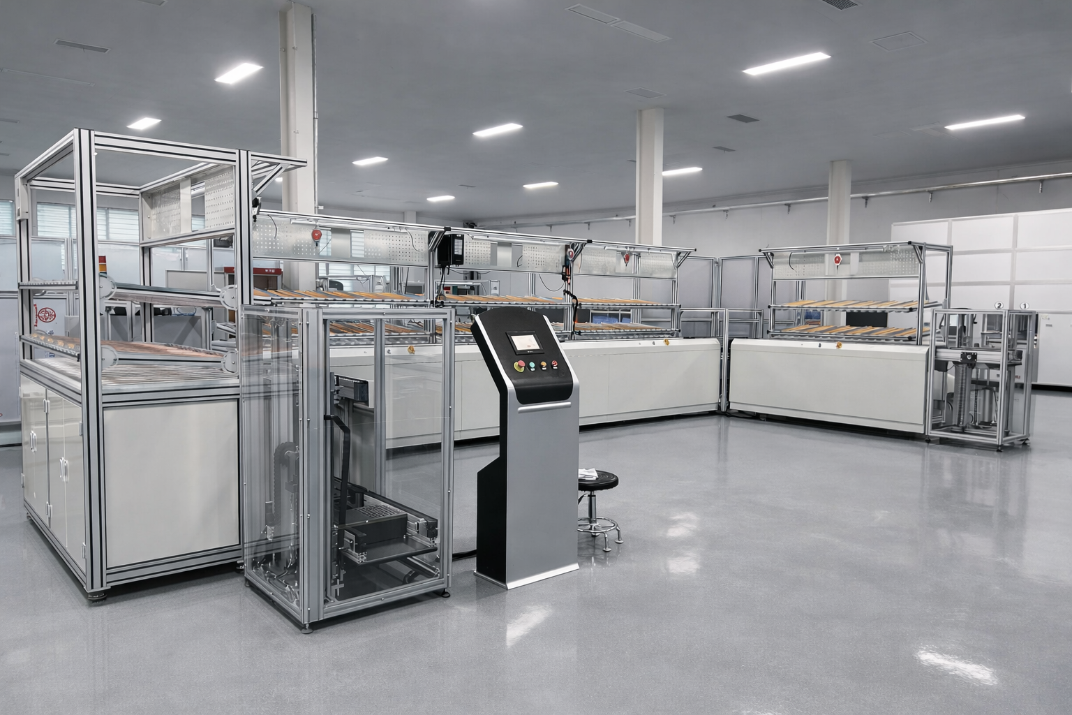 Multi-Lane Timing Belt Conveyor System Modular Aluminum Profile Conveyor for Automation Lines