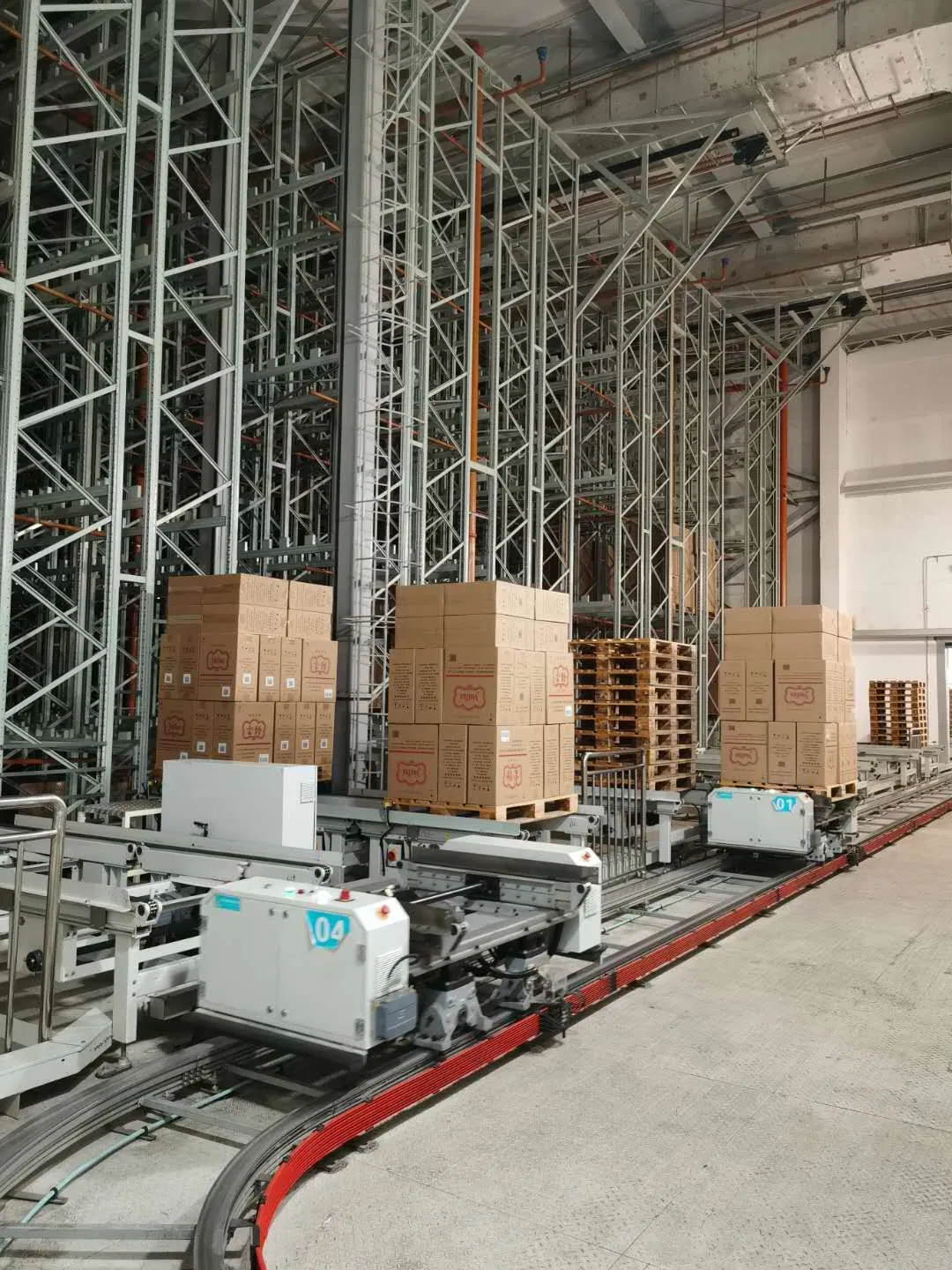 Ebiltech Smart Warehouse Straight Line Rgv Shuttle for Pallet Automated Storage for Food, Chemical, Medicine Industry