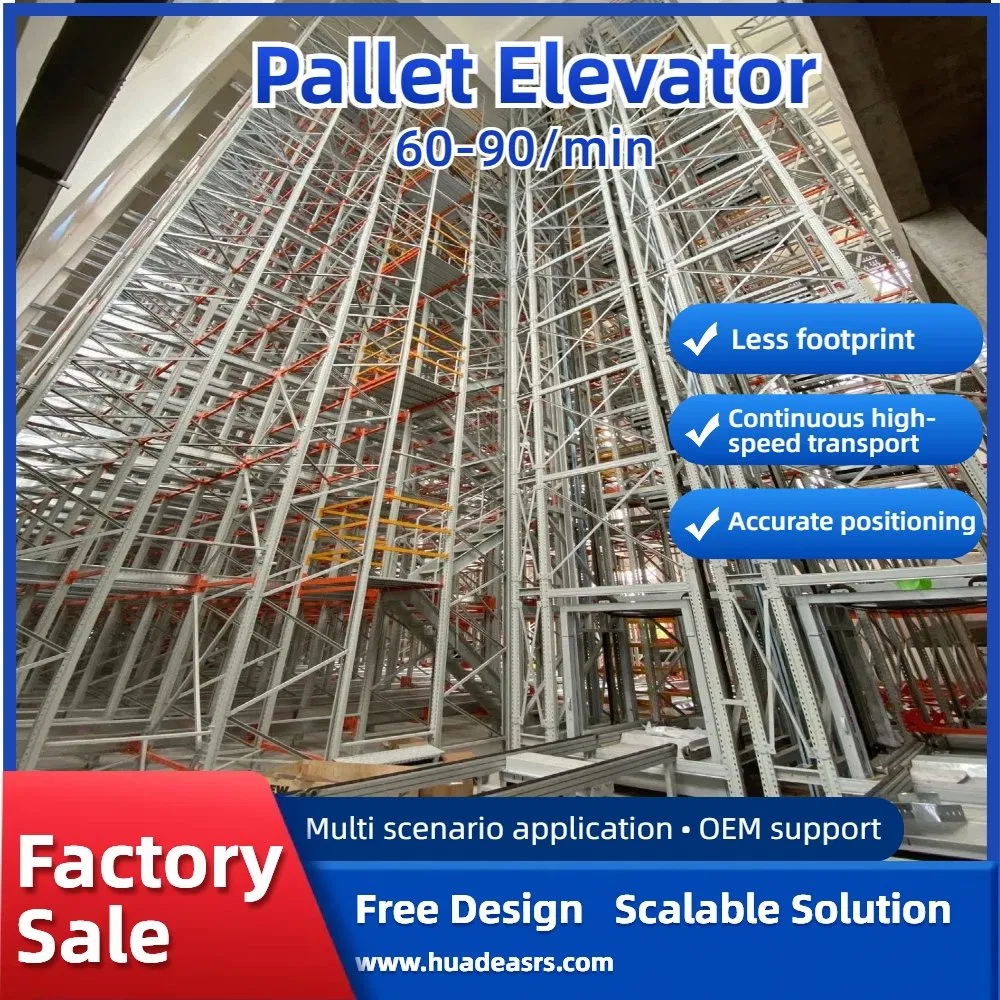 Industrial-Grade Pallet Lifter Systems with Vertical Conveyor Transport for Multi-Level Asrs Facilities