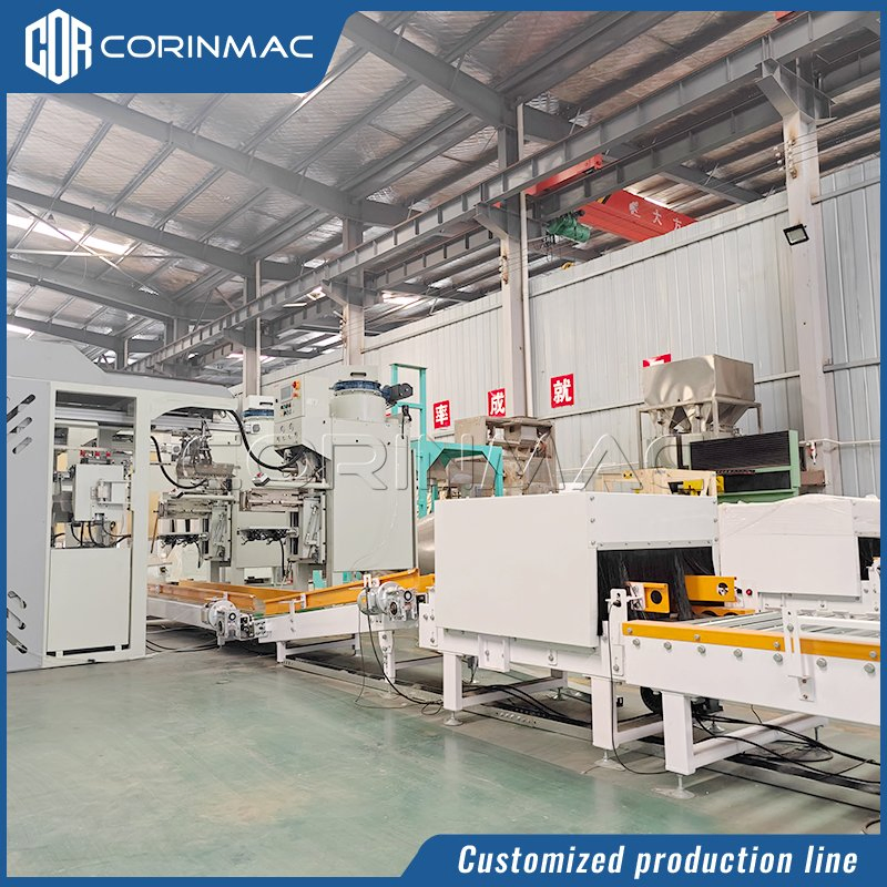 Integrated Conveying System with Bagging Weighing System and Palletizing Conveyor Line for Packaging Operations