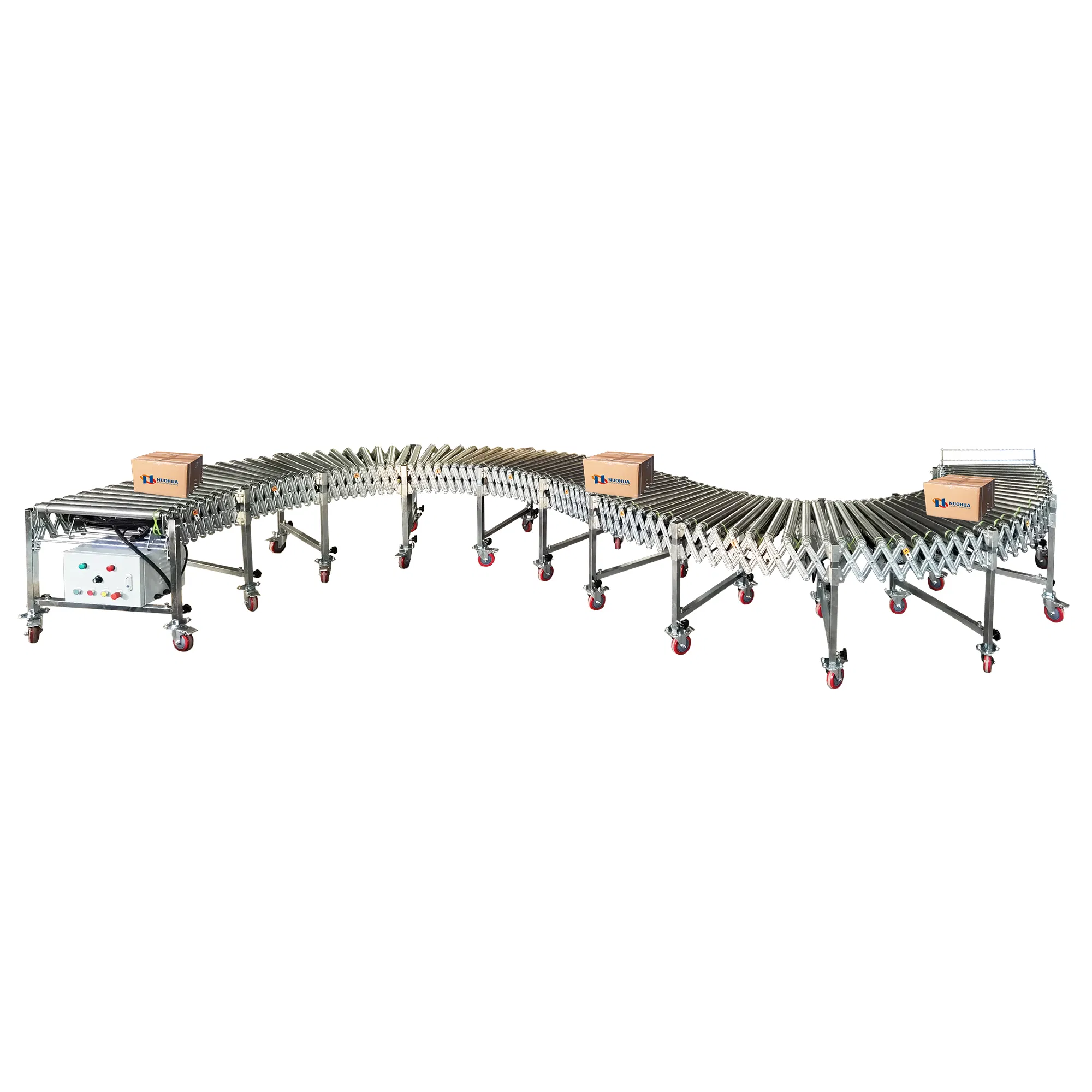 Flexible and Easily Manoeuvrable Powered Roller Expandable Conveyor for Distribution Centres