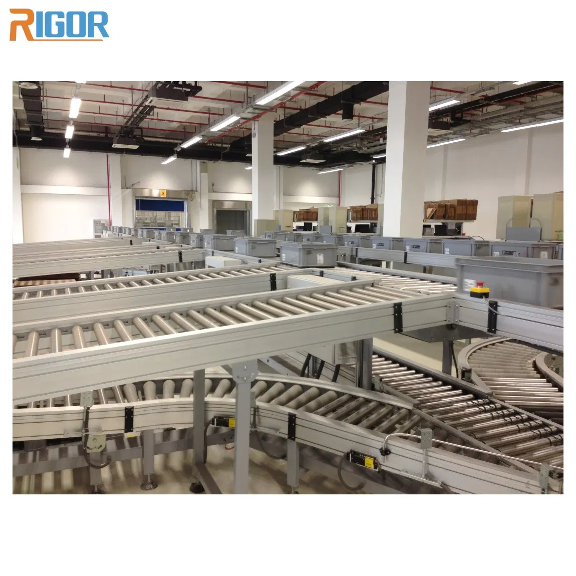 High Efficiency Roller Gravity Conveyor System Box Conveying Line Automated Conveyor System