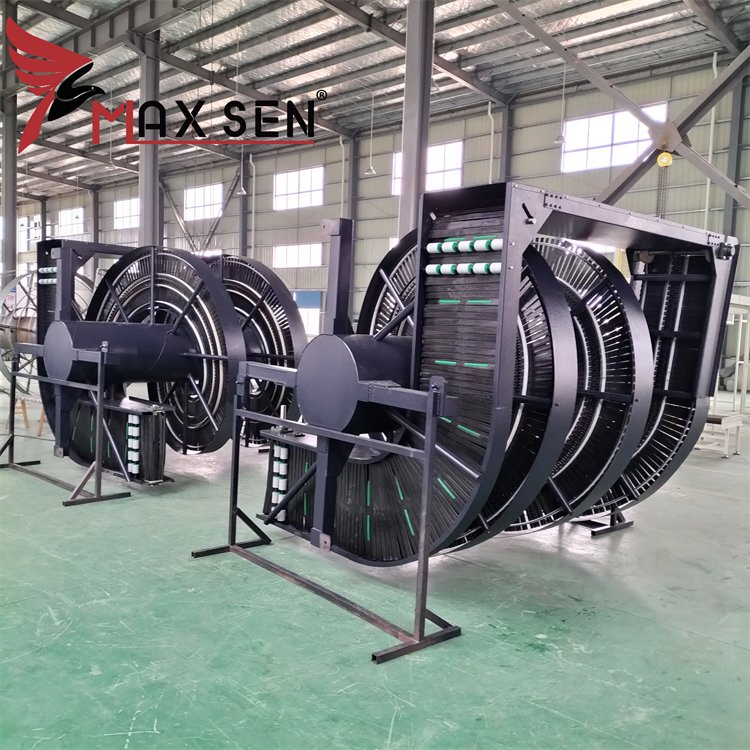 Spiral Conveyor System with Long Top Chain Belt with Anti-Skid Function