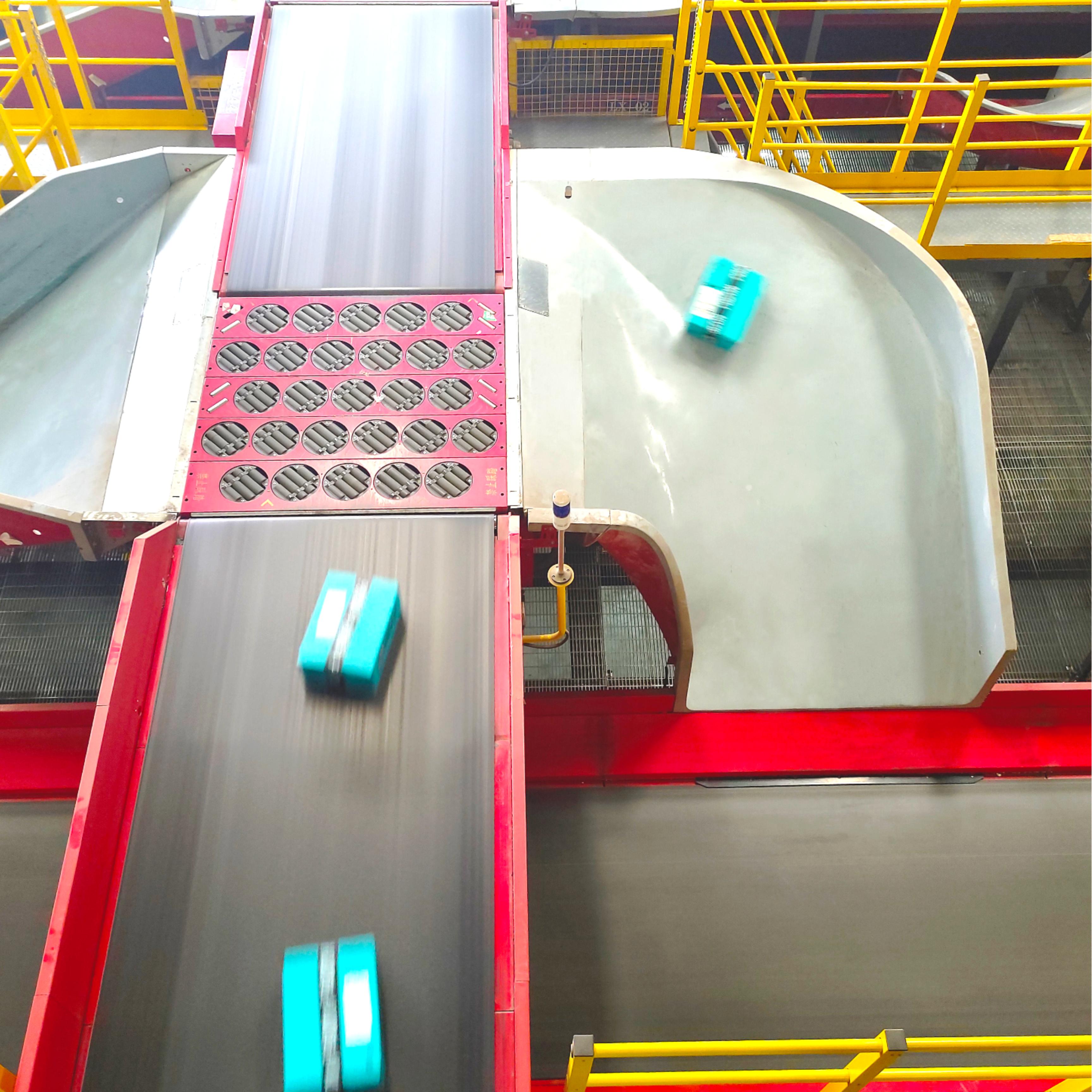 LUHUI Moderate Speed Wheel Sorting Conveyor DWS Sortation System Modular Wheel Sorter for Intelligent Warehouse