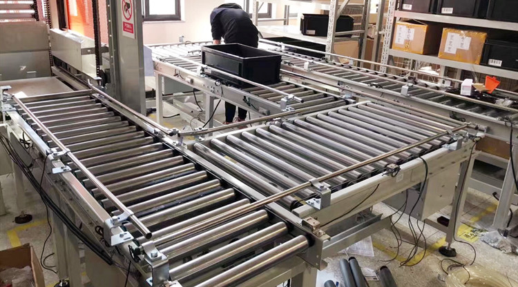 Warehouse Parcel Sorting Conveyor Pop up Diverter Transfer Roller Conveyor for Logistics E-commerce