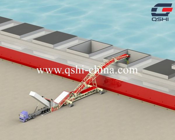 High-Efficiency Ship Loading System with Truck Loader and Telescopic Conveyor