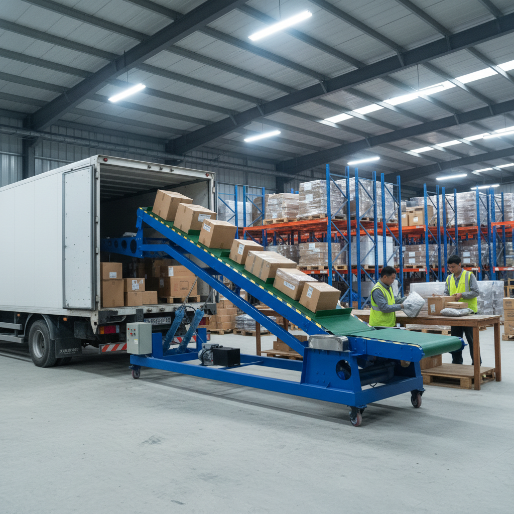 Heavy-duty Logistics and Express Delivery Blue Steel Frame Factory Custom Rubber Belt Conveyor Warehouse Packages Transportation