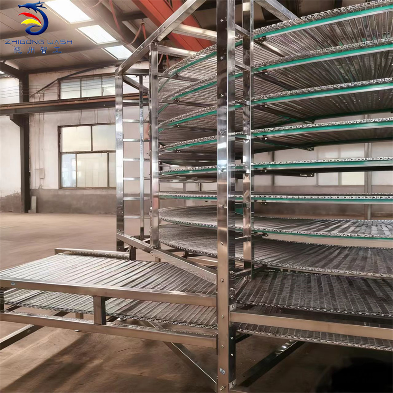 High-Capacity Double Spiral Lift, Automated Vertical Conveyor System