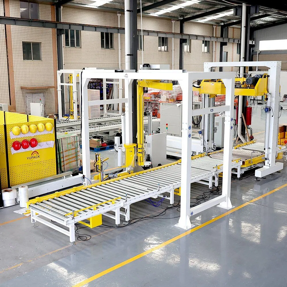 End of Line Corrugated Board Packaging System with Automatic Strapping and Conveyor Integration