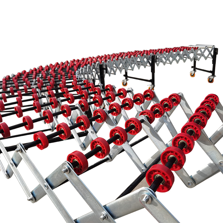 Liangzo Gravity Flexible Plastic Skatewheel Roller Conveyor Expandable For Seamless Unloading