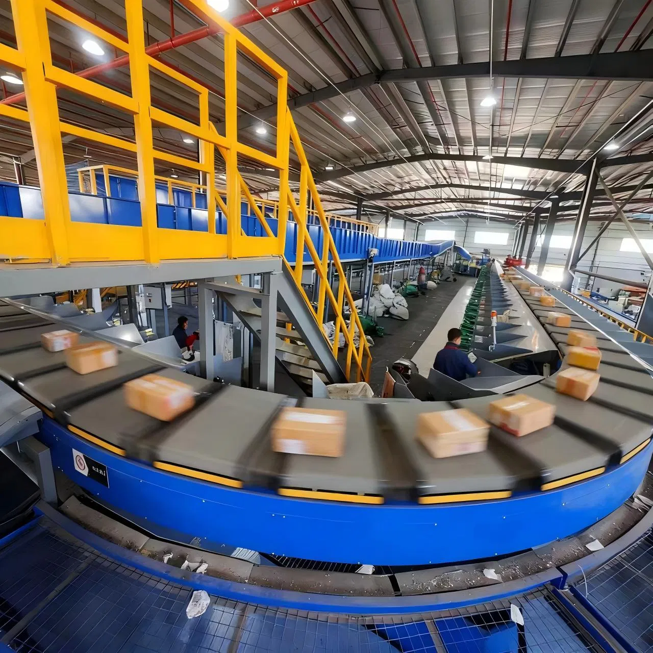 Transportadores De Banda Loop Conveyor with High Speed Automation Sorting for Logistics Processing