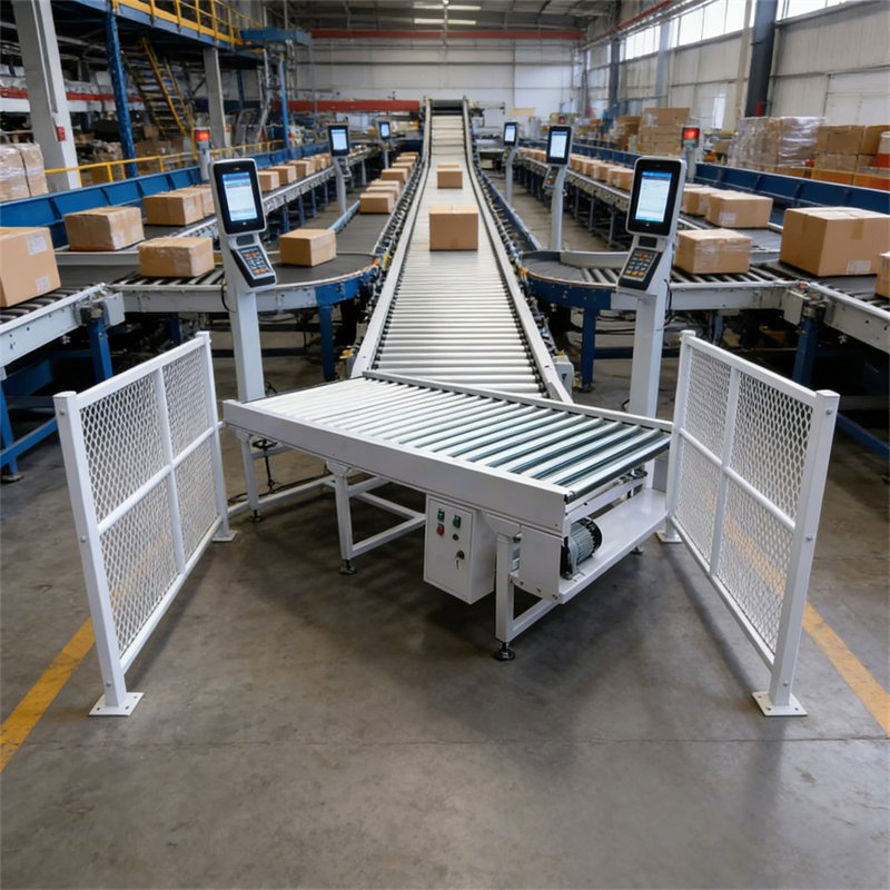 High Speed Roller Conveyor for Sorting and Distribution Lines