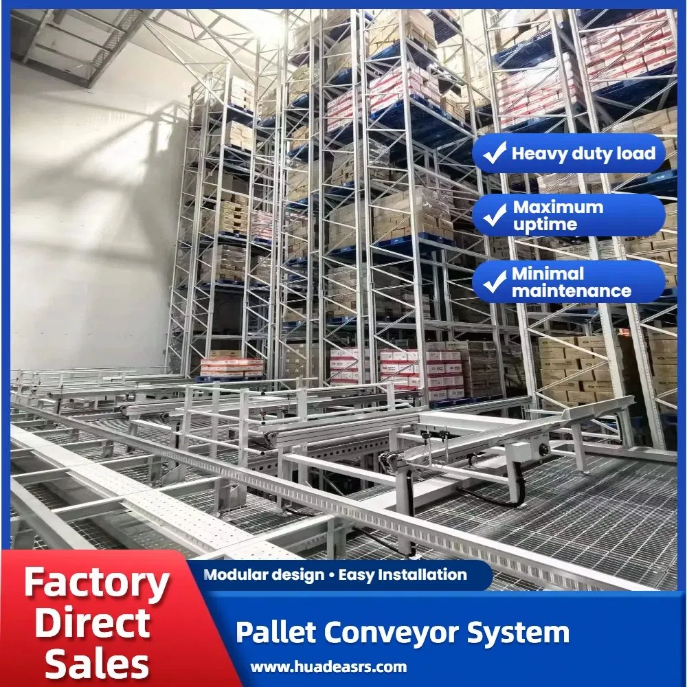 High Capacity Industrial Pallet Conveyor System for Continuous Transport in Production Lines