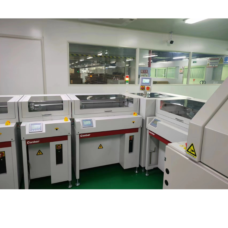 PLC+Touch Screen Controlled Motor-Driven Chain-Driven PCB Conveyor System 5-15s/pcs Conveying Speed for Automated Electronics