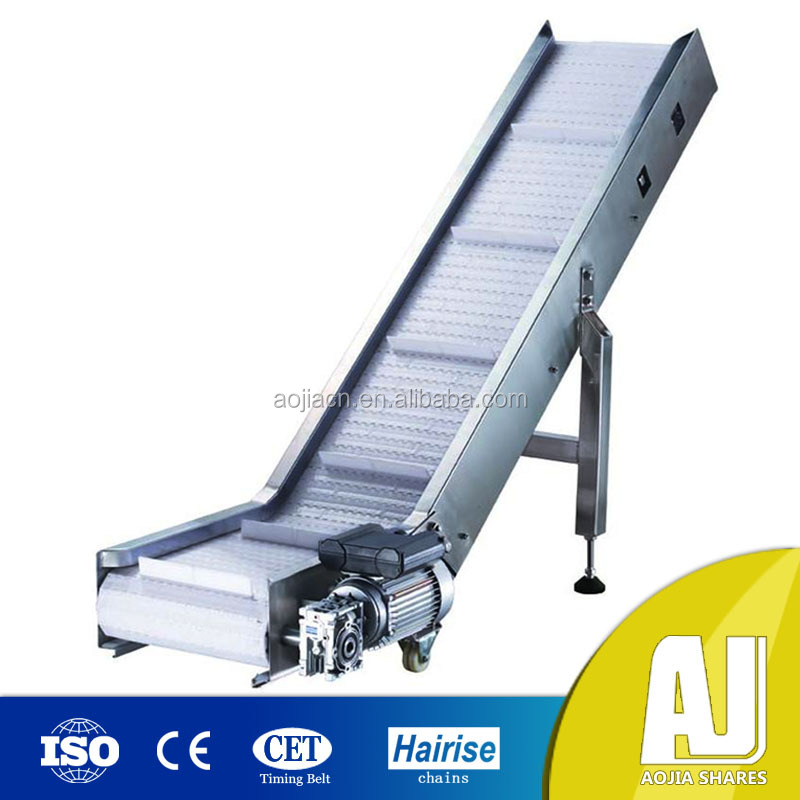 Modular Belt Inclining Belt Conveyor, Bucket Incline Conveyor Design, Elevator Conveyor