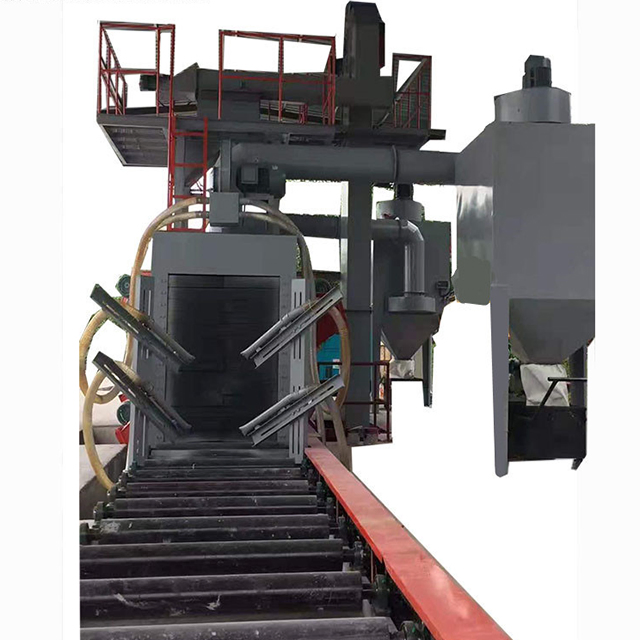 Advanced Surface Preparation and Cleaning Slabs Shot Roller Conveyor Type Shot Blasting System