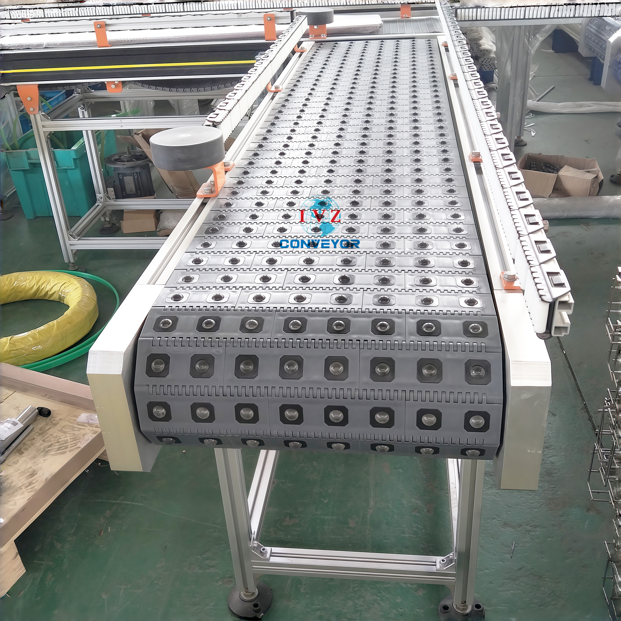 Heavy Duty Modular Belt Conveyor with Adjustable Speed Easy Cleanliness Universal Ball Design-IVZ Conveyor