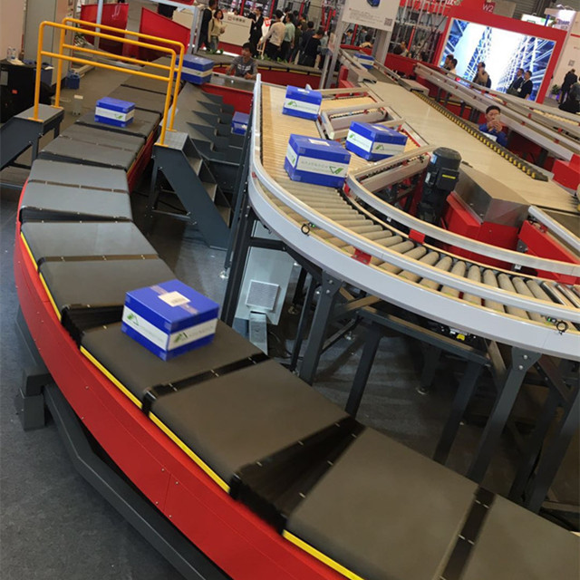 Warehouse Automation Loop Cross Belt Parcel Sorting Conveyor | Smart DWS Sort Parcel Line for Express &amp; E-commerce