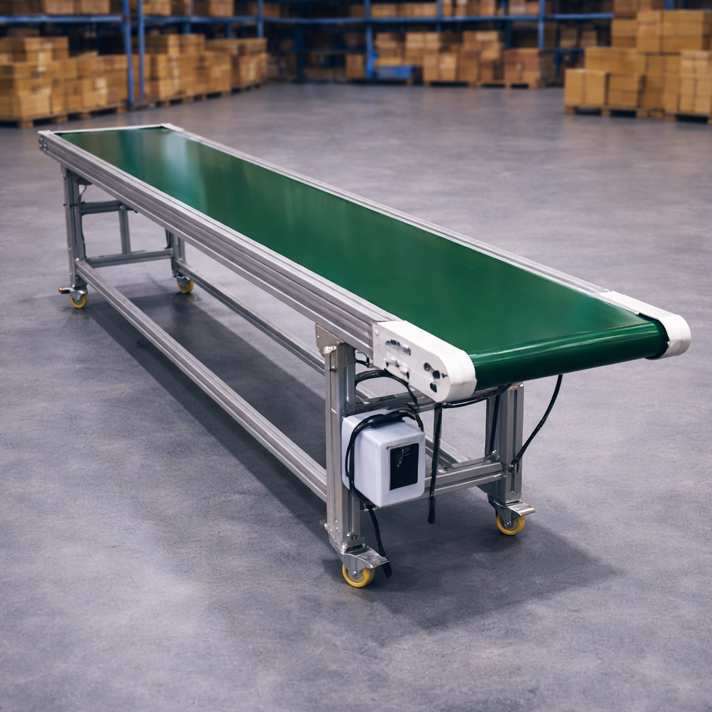 Modular Belt Conveyor System for Assembly Line and Production Line Workbench