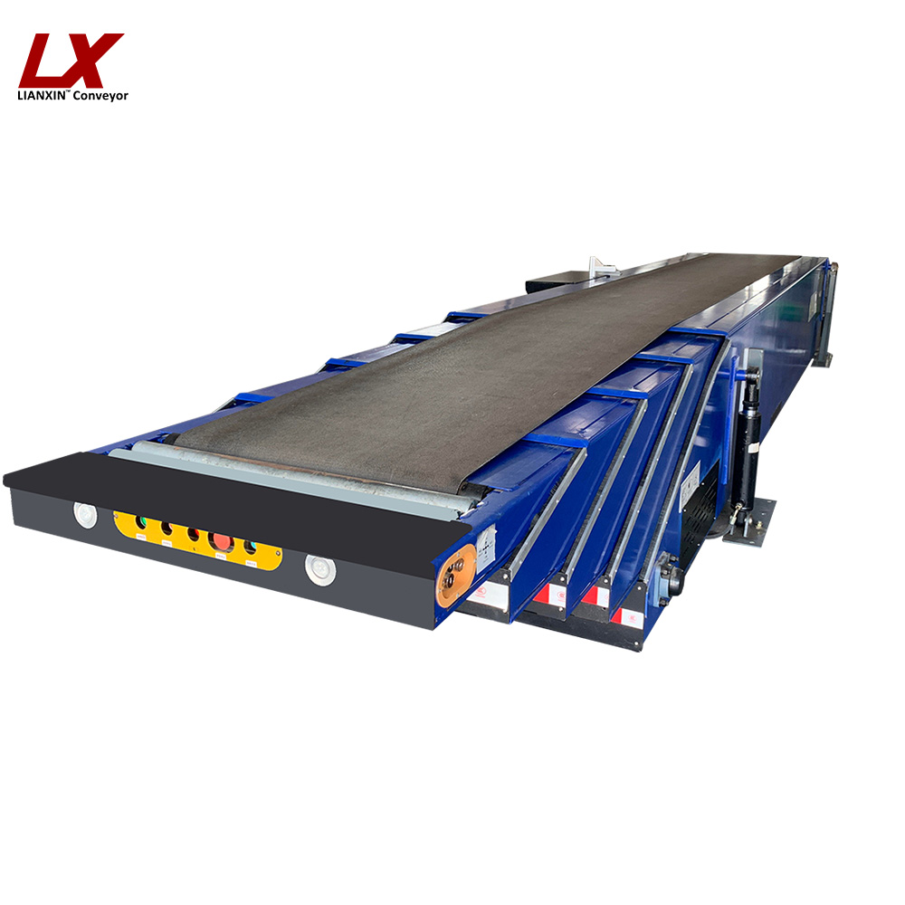 Lianxin Container Loader Machine Mobile Dock Loader Heavy Duty Truck Conveyor Freight Loading Conveyor System