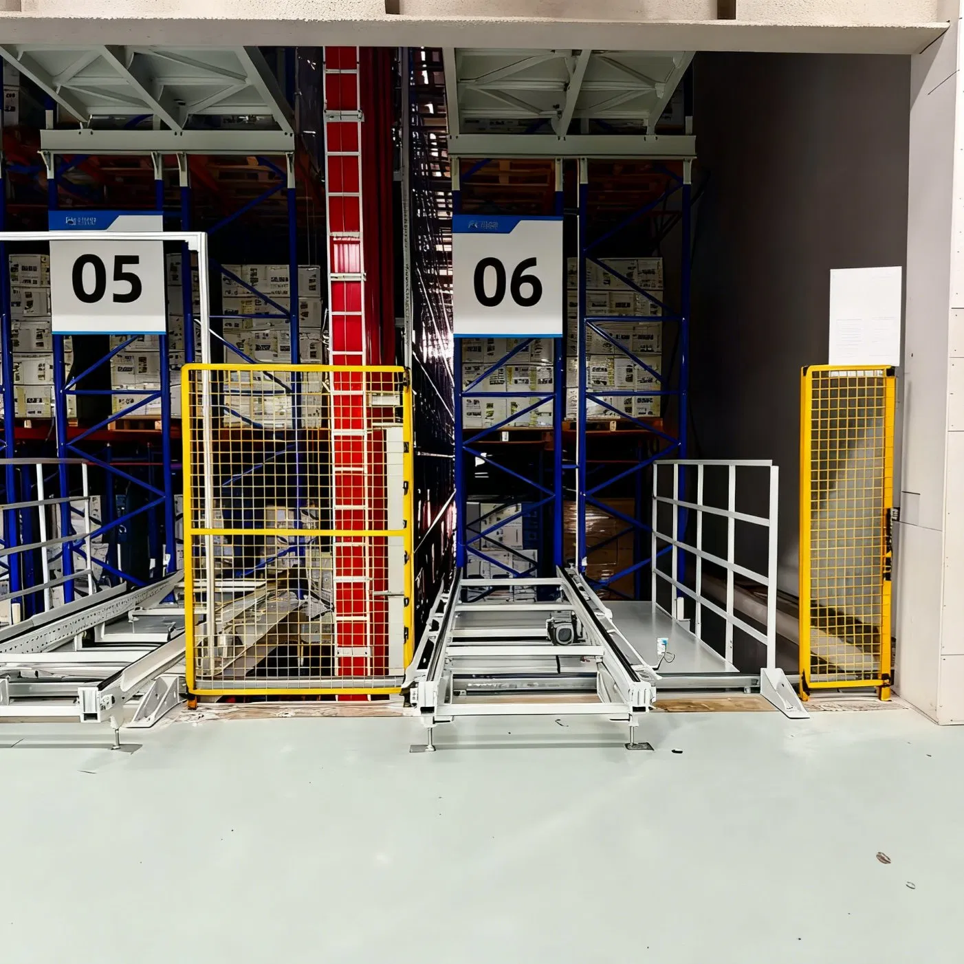 High Bay as/RS Warehouse System with Pallet Conveyor and Rgv