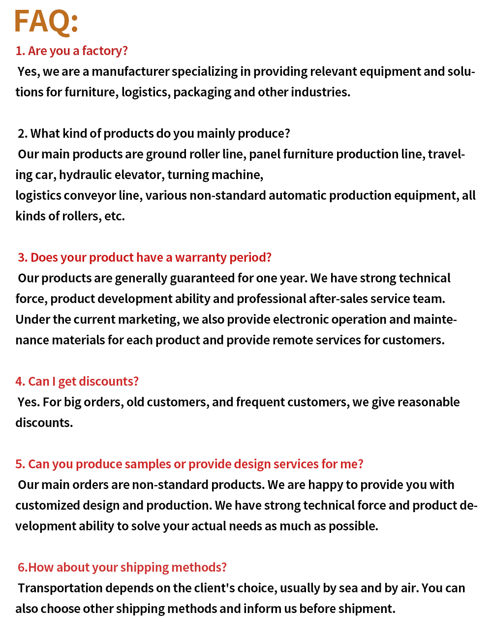 Quality FAQ