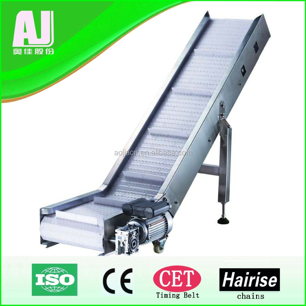 Modular Belt Inclining Belt Conveyor, Bucket Incline Conveyor Design, Elevator Conveyor