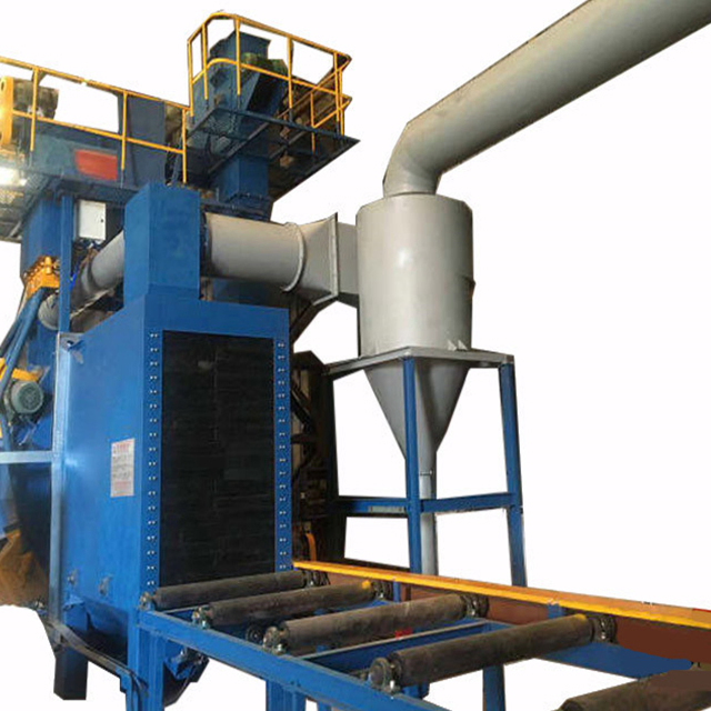 Advanced Surface Preparation and Cleaning Slabs Shot Roller Conveyor Type Shot Blasting System