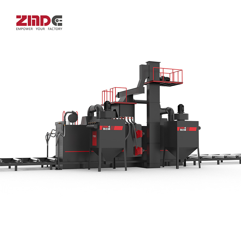 Heavy-Duty Steel Balls Roller Conveyor Shot Blasting System