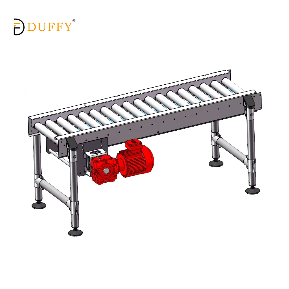 Galvanized Steel Roller Conveyor for E Commerce Warehouse 8m to 50m Length Modular Design