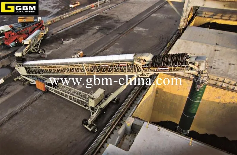Shiploader Telescopic Stacker Conveyor System