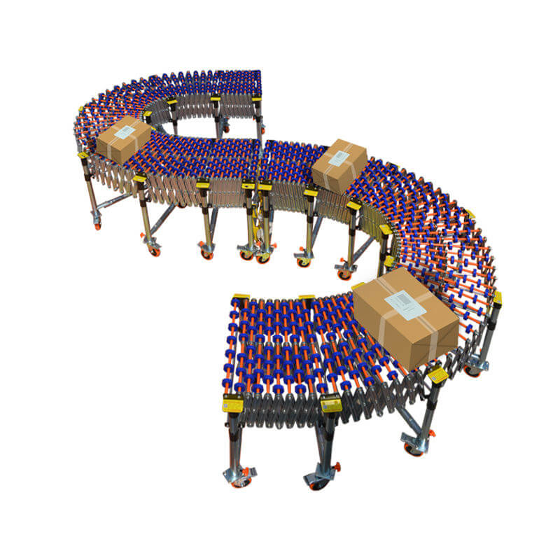 Guangzhou Factory Portable Expandable Telescopic Flexible Roller Conveyor Used for Transfer Boxes