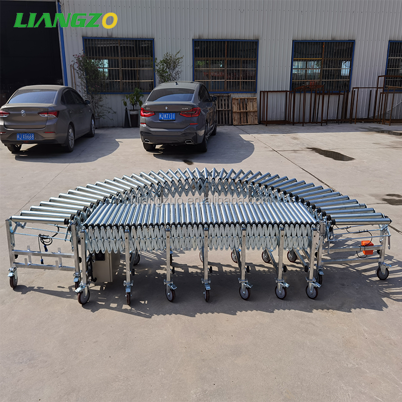 High Capacity Flexible Roller Conveyor Expandable Telescopic Conveyor for E-commerce Logistics Center