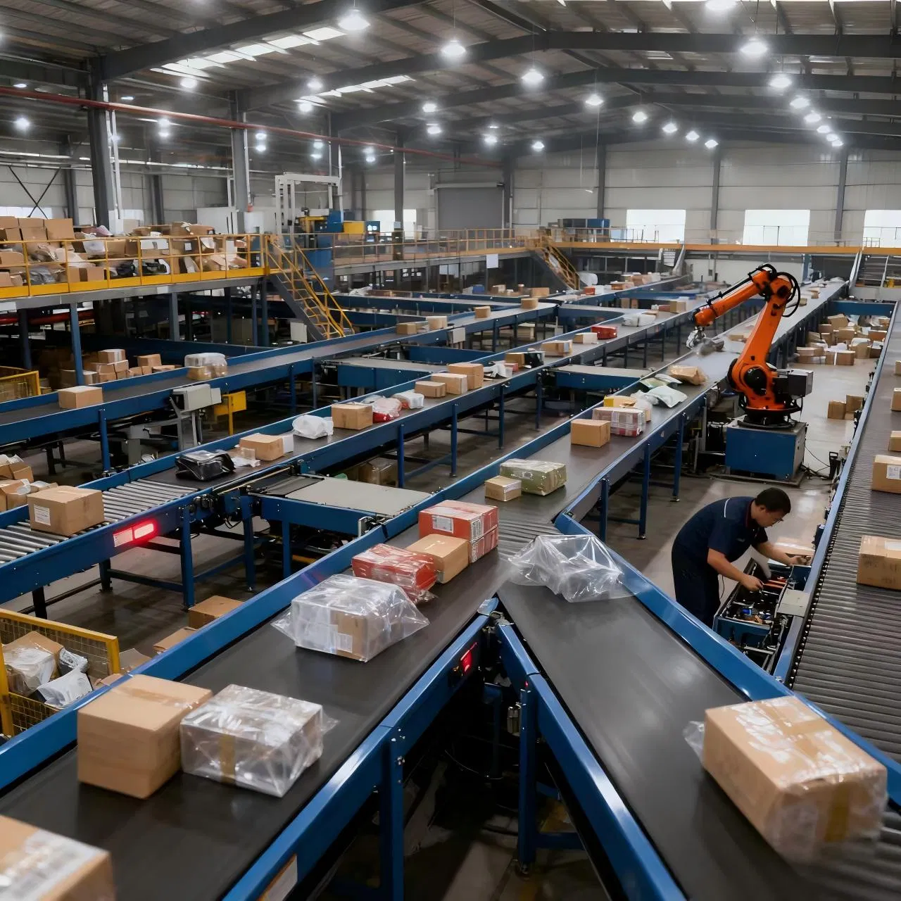 Zigzag Conveyor Sorter with High Speed Sorting for Logistics Handing