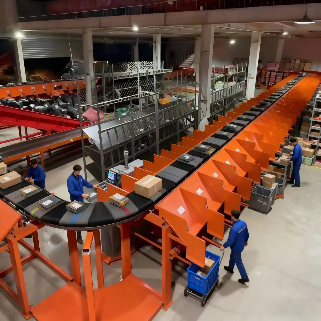 Conveyor Belt System for Parcel Sorting Machine High Speed Logistics Automation