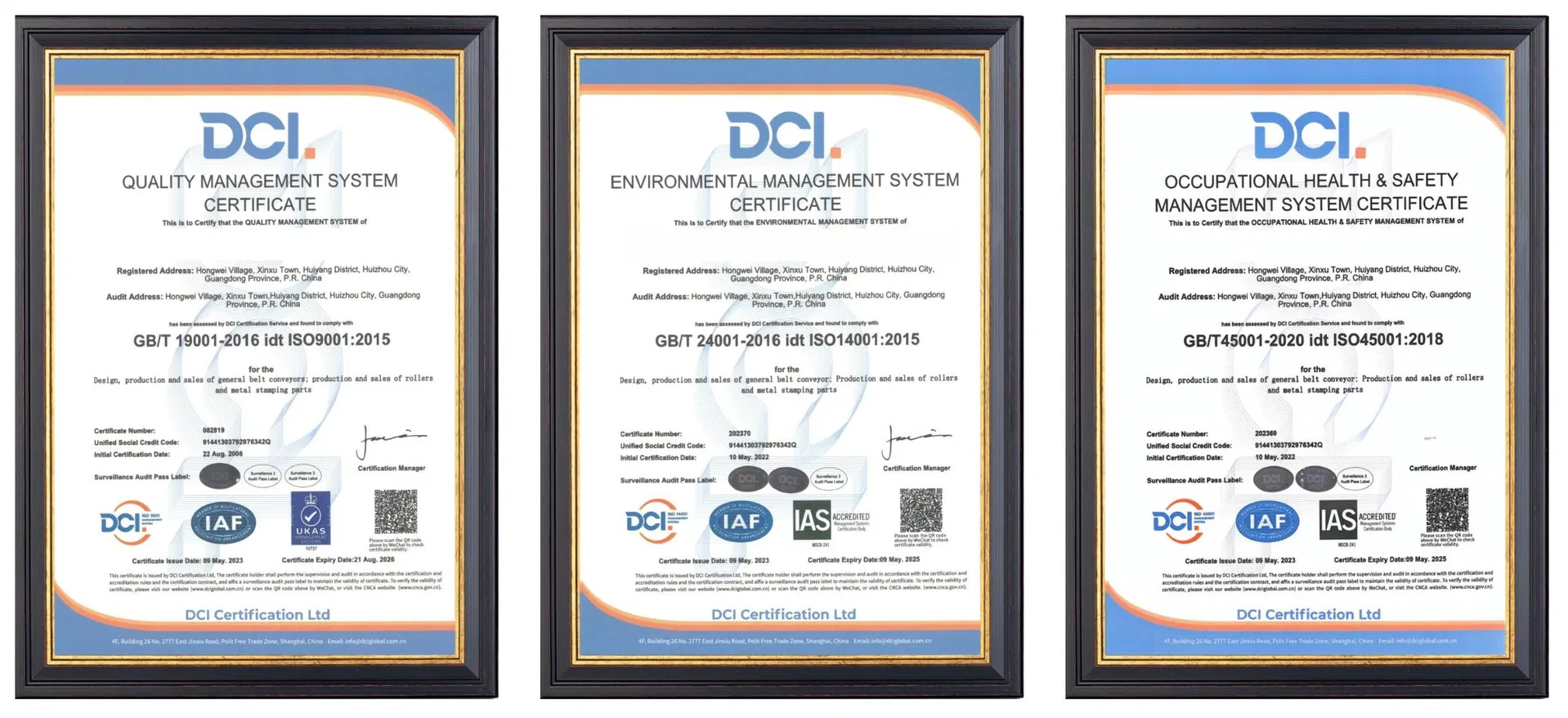 Certifications