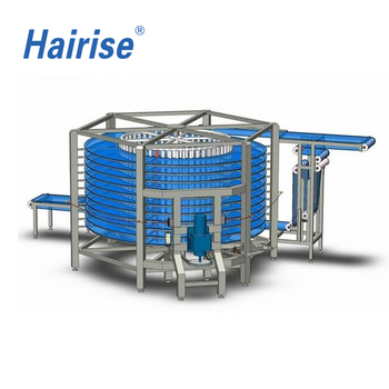 Plastic Modular Belt Multi-layer Spiral Cooling Tower Conveyor for Cupcake Bakery Dough Toast Bread Pizza Cake Biscuit
