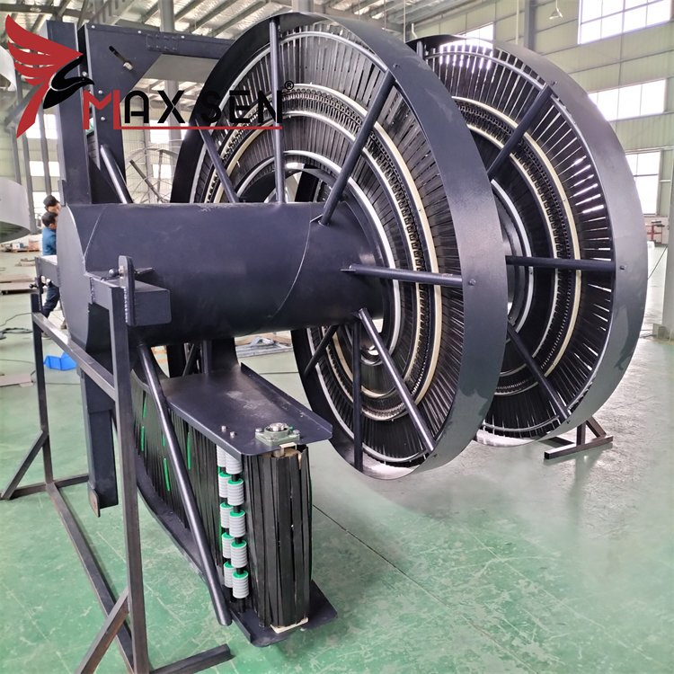 Spiral Conveyor System with Guide and Cleats Carbon Steel Frame