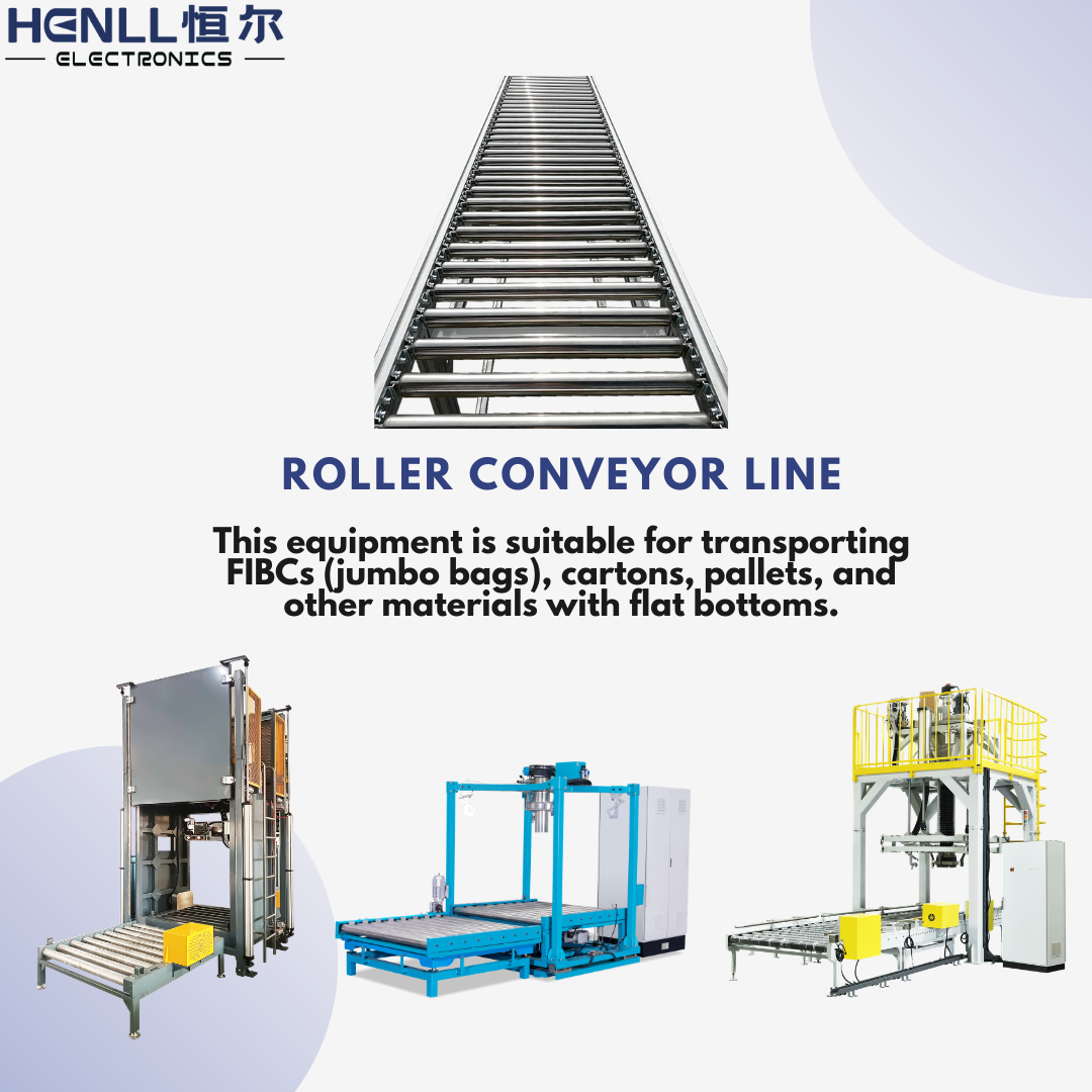 Heavy Duty Roller Conveyor Line for Bags Cartons and Pallets | Industrial Logistics Roller Conveyor System