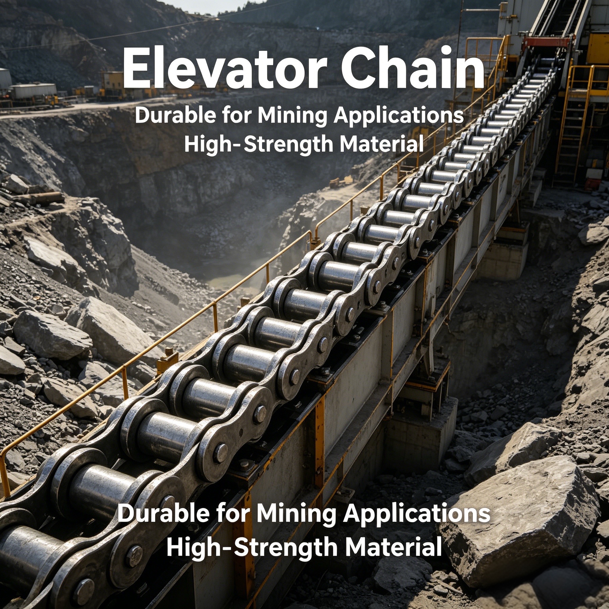 Professional Grade Reinforced Steel Conveyor Bucket Elevator Chain High Efficiency Heavy Duty Vertical Bulk Material Lifting