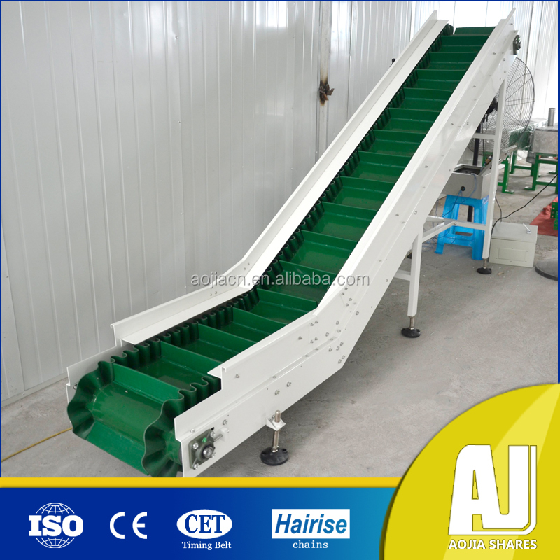 Modular Belt Inclining Belt Conveyor, Bucket Incline Conveyor Design, Elevator Conveyor