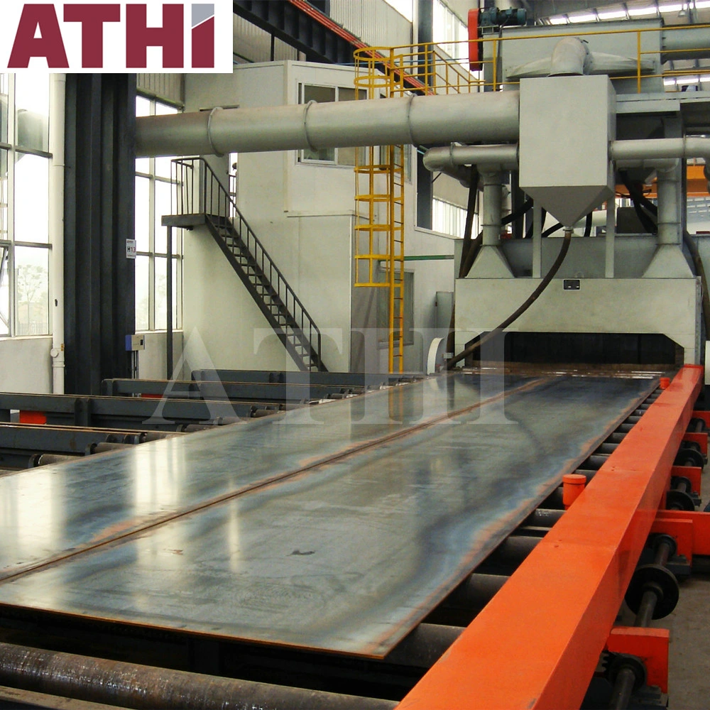 Automatic Roller Conveyor Type Shot Blast Cleaning and Spray Painting Preservation Line System for Steel Plate