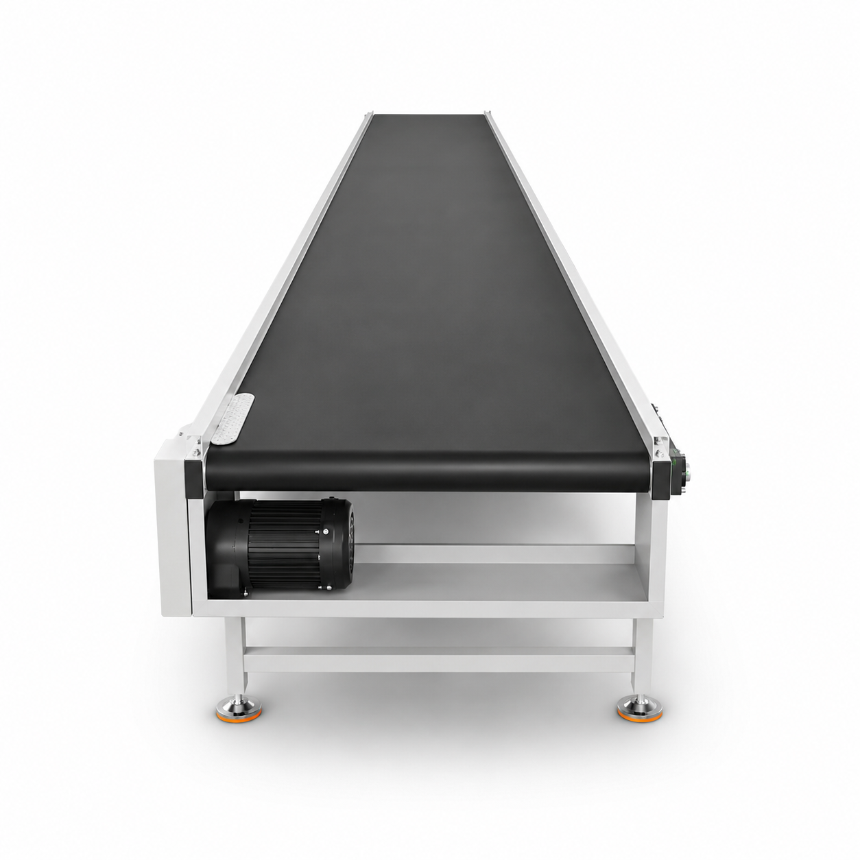 PVC Belt Conveyor System Adjustable Speed Horizontal Conveyor For Parcel Logistics Customizable Heavy Duty Conveying Machine