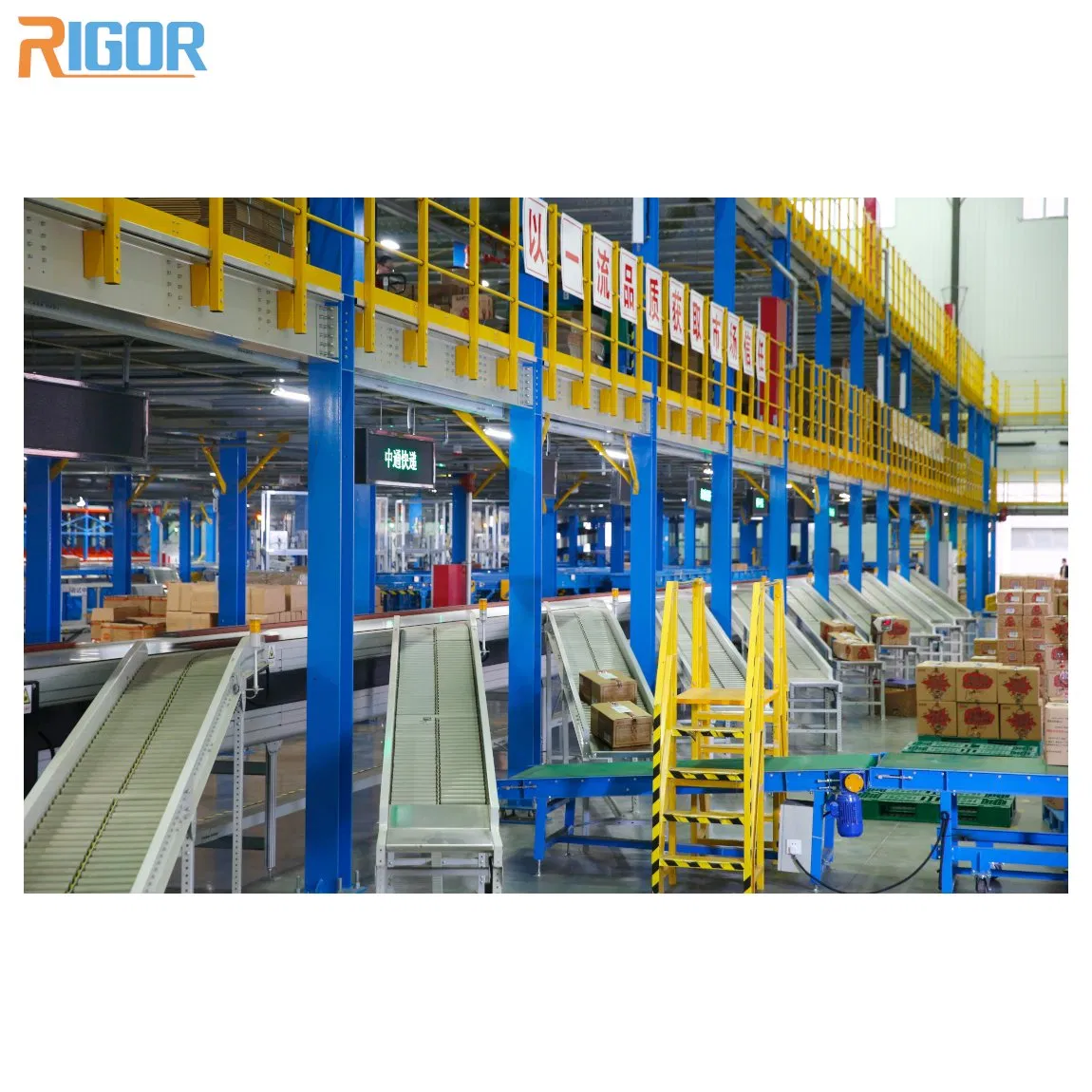 High Efficiency Roller Gravity Conveyor System Box Conveying Line Automated Conveyor System