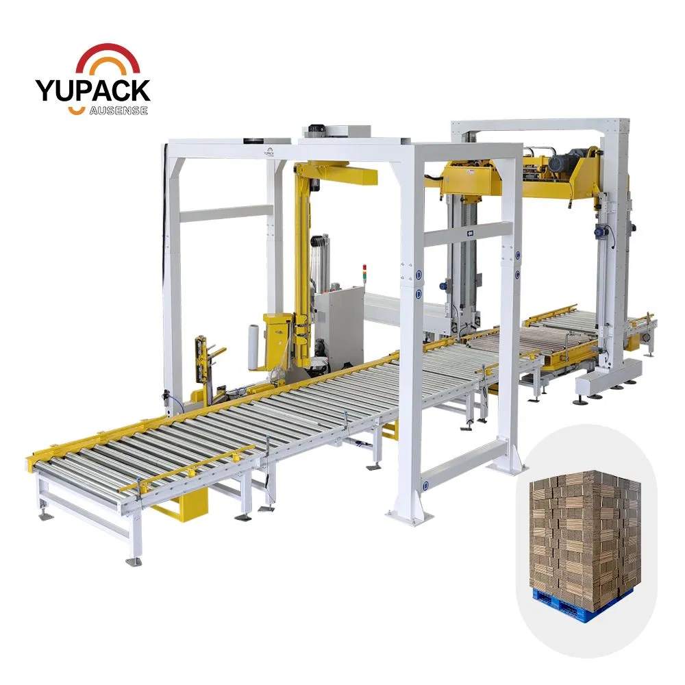 End of Line Corrugated Board Packaging System with Automatic Strapping and Conveyor Integration