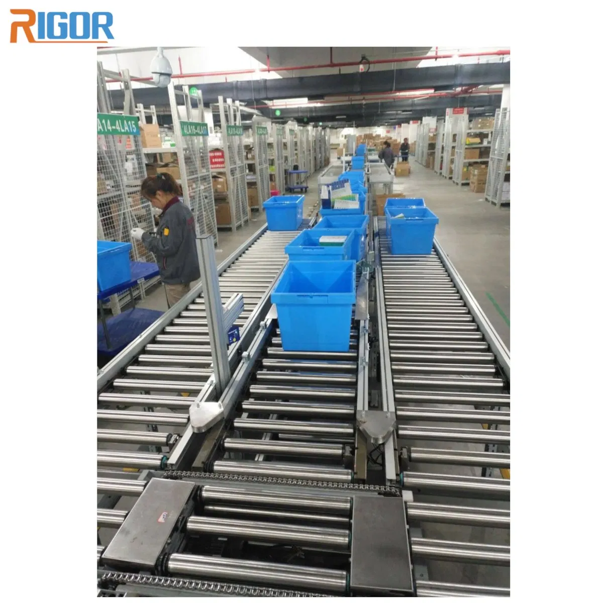 Industrial Conveyor Roller System Light Duty Conveyor System Box Transfer Unit for Warehouse Solutions