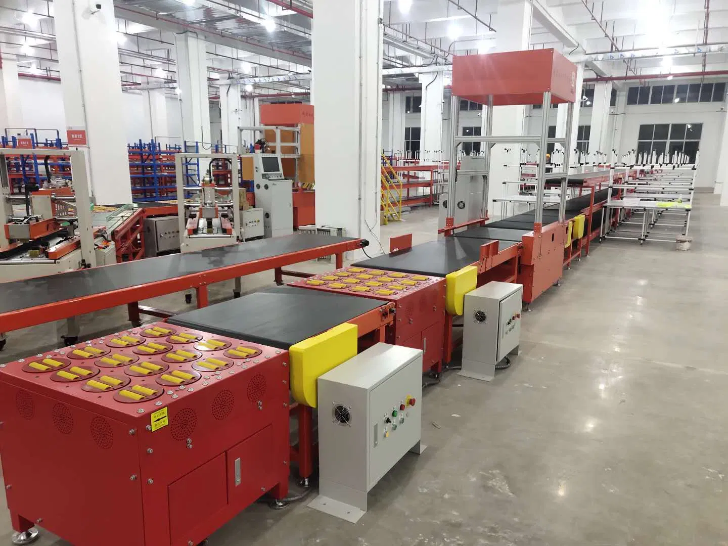 Bar Code Scanner Sorting Line Sorter Qr Machinery Pallet Palletizer Machine Dynamic Conveyor Dws System